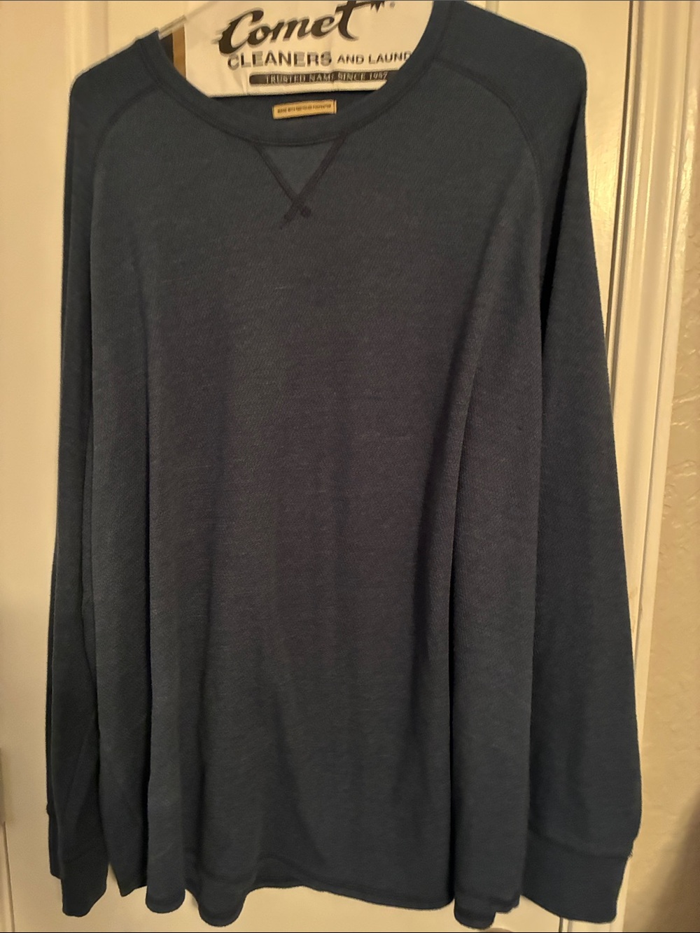 The Foundry Supply Co. Slate Blue Long-Sleeve Crewneck